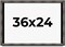 36x24 Shadow Box 1.75" Deep Brown Picture Frame - UV Acrylic, Foam Board Backing, Hanging Hardware